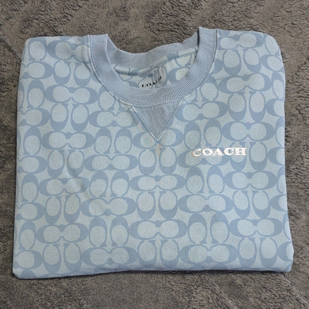 Coach Sweatshirt in Soft Blue - Picture 10 of 14